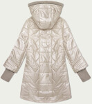 Svetlo béžová prešívaná bunda s ozdobným sťahovacím lemom S'West (B8345-70) odstíny béžové 52