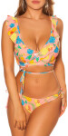 Sexi bikiny s volánikmi Hawaii Print white 34