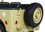 Mamido Detský elektrický Jeep Willys 4x4 trojmiestny béžový