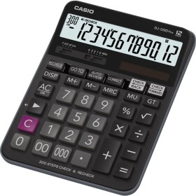 Casio DJ-120DPLUS stolná kalkulačka čierna Displej (počet miest): 12 solárny pohon, na batérie (š x v x h) 144 x 34.6 x 192 mm; DJ-120D PLUS