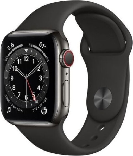 Apple Watch 6 GPS + Cellular 40mm Gray Steel Black Sport Čierny (M06X3WB/A)