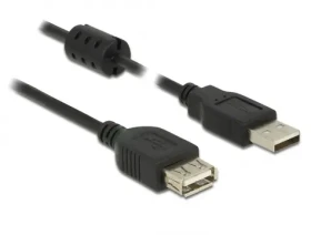 DeLock Predlžovací kábel USB 2.0 A (M) - USB 2.0 A (F) 0.5m čierna (84882)