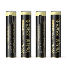 Orico Ener-G EG7C čierna / Nabíjacia batéria AAA / USB-C / 1,5 V / 500mWh / 4 ks