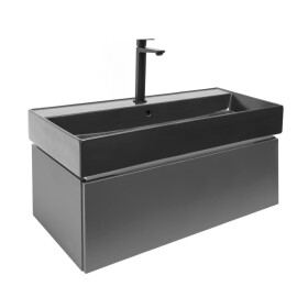 Kúpeľňová skrinka s umývadlom SAT Feel 100x30x46 cm antracit SATFEEL100ANTU3B SATFEEL100ANTU3B