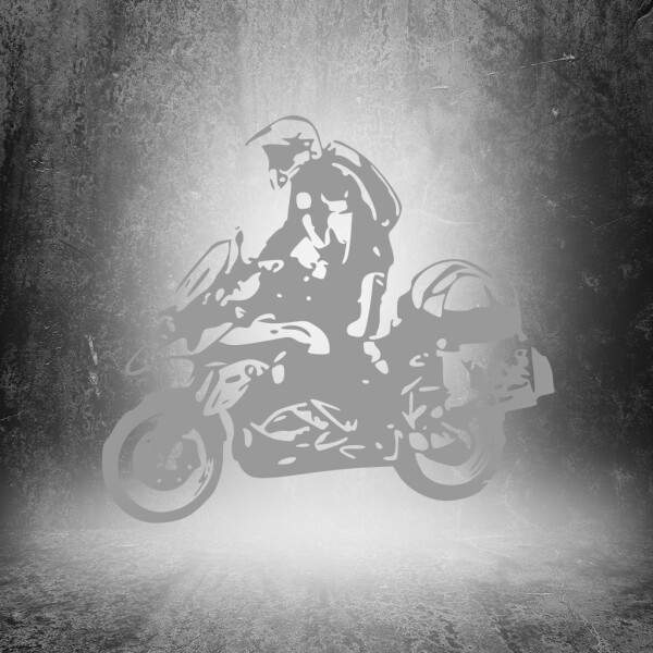 Veselá Stena Samolepka Motorka BMW GS Enduro Farba: šedá, Veľkosť: 40 x 36 cm