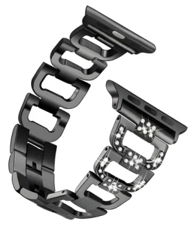 Worryfree Metal-D Shape 42/44/45 mm čierna / Remienok / Apple Watch / kovový (SD07-BLK-42)