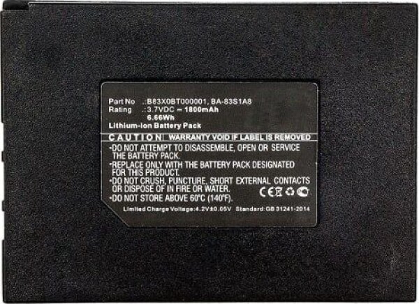 CipherLab 8300, battery, 3.7V, 1800mAh