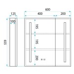 REA - Zrkadlová skrinka s LED osvetlením M1015-60 60x65 REA-M0102