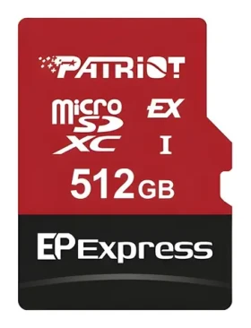 Patriot EP Express microSDXC 512 GB / Pamäťová karta / UHS-I U3 / V30 / Class 10 / 800/600 MB/s (PEF512GEPEXMCX)