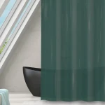 MSV ROMANA sprchový záves tmavo zelený / priesvitný / 180 x 180 cm / PEVA (3700703921707)