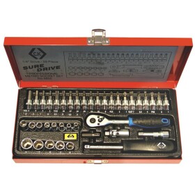 C.K súprava nástrčných kľúčov, metrický, 1/4 (6,3 mm), 39-dielna, T4655; T4655