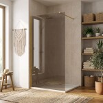 REA/S - Sprchová zástena Flexi Brown / Brush Gold 80 KPL-K99275