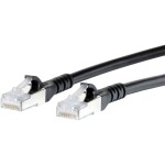 Metz Connect 1308451000-E RJ45 sieťové káble, prepojovacie káble CAT 6A S/FTP 1.00 m čierna s ochranou 1 ks; 1308451000-E