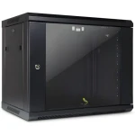 Inter-tech SMA-6409 čierna / Nástenný rozvádzač / 19" / 9U / 600x450 mm / sklenené dvere / aktívne chladenie (88887253)