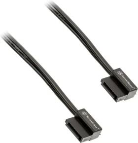 Silverstone SST-CP11B-300 čierna / SATA kábel / 90 ° zahnutý konektor / 30 cm / SATA III 6 Gbit / s (SST-CP11B-300)