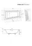 BESCO - Asymetrická vaňa INTIMA - Nožičky k vani - Bez nožičiek, Rozmer vane - 150 × 85 cm, Spôsob prevedenia - Ľavé VANINTI15L