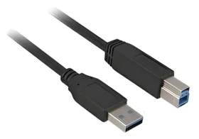 Sharkoon USB-A (M) - USB-B (M) 5 m čierna / Kábel USB / USB 3.2 Gen 1 / 5 Gbps (4044951015665)
