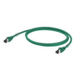 Weidmüller 1251590120 RJ45 sieťové káble, prepojovacie káble S/FTP 12 m zelená s priechodkou chrániacou proti zlomeniu, samozhášavý 1 ks; 1251590120