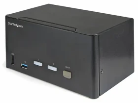 StarTech 2- Port Triple Monitor / KVM prepínač / DisplayPort 1.2 / 4K 60Hz / USB 3.0 Hub 5Gbps (SV231TDPU34K)