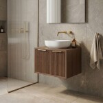 REA - Kúpeľňová skrinka pod umývadlo Core 60cm Brown REA-M0411