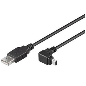 PremiumCord Kábel USB 2.0, AB mini, 5 pinov, konektor do uhla 90 °, 1,8 m (8592220016968)