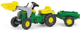 Rolly Toys Šľapací traktor John Deere s prívesom a nakladačom