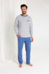 Regina 484 long/r M-XL Z25/26 pánske pyžamo lehká melanž L