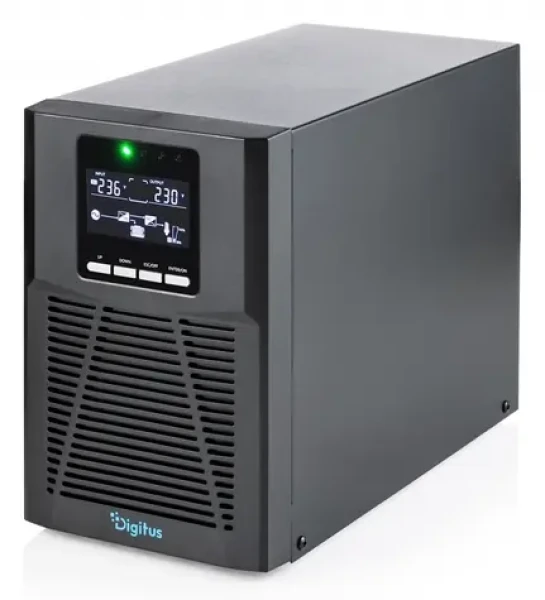 Digitus UPS Tower OnLine 1000VA čierna / Záložný zdroj UPS / 1000 VA / 1000 W / 4X IEC C13 / USB / RS-232 (DN-170130)
