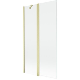 MEXEN - MIST vaňová zástena 100x150 cm 6mm f+s, zlatá kartáčovaná, číra 8A9-100-011-55-00