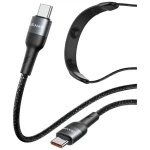 USAMS SJ759 čierna / Nabíjací a dátový kábel / USB-C - USB-C / 100W / Masážne funkcie / 1,4 m (SJ759USB01)