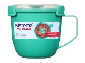 Sistema Microwave Large Soup Mug Hrnček na polievku a dusené pokrmy 900 ml mätová (8592001423497)