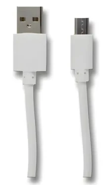 2GO biela / Dátový a nabíjací kábel / USB-A na Micro-USB / 1 m / nylon (795202)