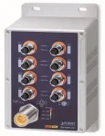 Planet vodotesný PoE switch 8x FE M12 IP67 / Switch / 8x PoE 802.3at 180 W / -40 až 75 ° C / 12-56 VDC (ISW-808PT-M12)