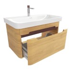 Kúpeľňová skrinka s umývadlom SAT Fusion 77,5x43x45 cm dub medový mat SATFUSION80DMUBA SATFUSION80DMUBA