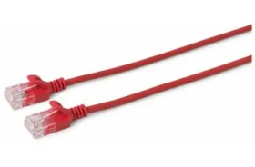 MicroConnect CAT6a U/UTP SLIM 3M červená / LSZH (V-UTP6A03R-SLIM)