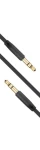 FIXED Plochý audio AUX kábel s konektormi 2 x 3.5 mm jack čierna (FIXM-AUX-BK)