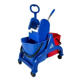 Denox PROFESSIONAL DOUBLE / Upratovací vozík / dvojitý systém / 2x 25 l / so žmýkačom