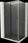 MEXEN/S - Velár sprchovací kút, posuvné dvere 130 x 90, grafit, zlato 871-130-090-41-50