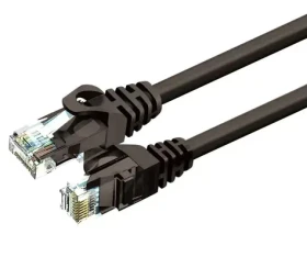 ZOY Patch kábel UTP Cat6 CCA čierny 0.25m / Sieťový kábel / UTP / CCA vodič (ZCR025BK)