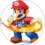 Jedlý papier Super Mario a ohnivá guľa 19,5 cm - Pictu Hap - Pictu Hap