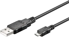 MicroConnect kábel USB2.0 A (M) - microUSB B (M) 0.6m čierna / 480Mbit/s (USBABMICRO0,60)