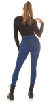 Sexy Highwaist Skinny Jeans with glitter detail denimblue