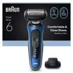 Braun Series 6 62-B1200s modrá / Planžetový holiaci strojček / rýchle nabíjanie (644907)