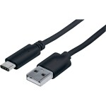 Manhattan USB kábel USB 2.0 USB-C ® zástrčka, USB-A zástrčka 1.00 m čierna UL certifikácia 353298; 353298