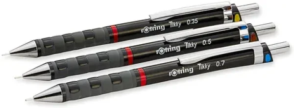 Rotring Tikky čierna / sada 3 mechanických ceruziek (S0801310)