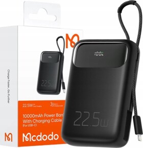 Mcdodo MCDODO POWERBANK 10000MAH s displejom USB USB-C 22,5W + KABEL LIGHTNING