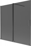 MEXEN/S - Velar dvojkrídlová posuvná vaňová zástena 160 x 150, grafit, grafit kartáčovaná 896-160-000-41-66