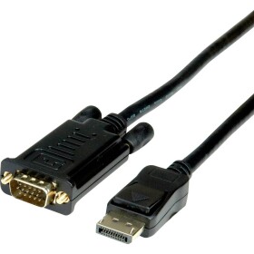 Roline DisplayPort / VGA káblový adaptér Konektor DisplayPort, VGA pólové Zástrčka 5.00 m čierna 11.04.5974 Kábel DisplayPort; 11.04.5974