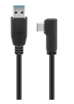 MicroConnect kábel USB-C 90° uhol (M) - USB3.0 A (M) 0.5m čierna / 5000Mbit/s (USB3.1CA05A)