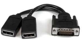 StarTech DMS-59 na 2x DisplayPort čierna / Káblový adaptér / 4K UHD / 20 cm (DMSDPDP1)